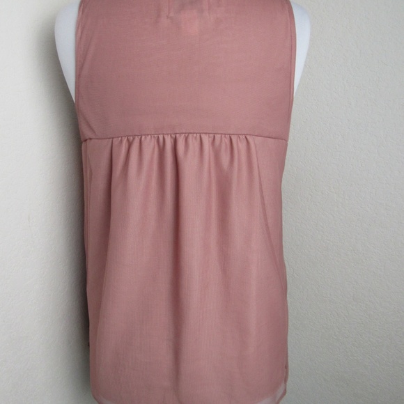 Loft Blush Pink Sleeveless Sequin top. B - Picture 5 of 8